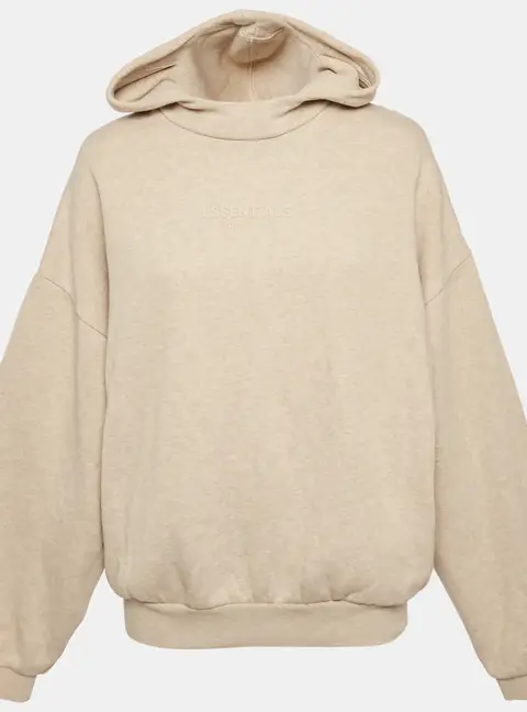 Essentials Fear of God Beige Cotton Hoodie M
