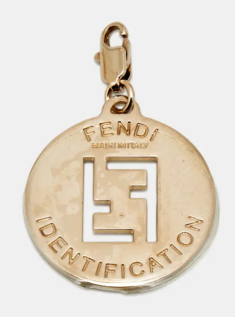 Fendi FF Identification Gold Tone Charm