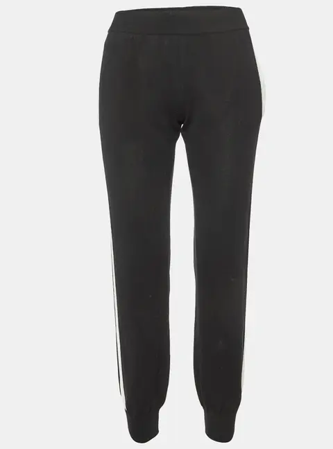 Fendi Black Cotton Knit Jogger Pants S