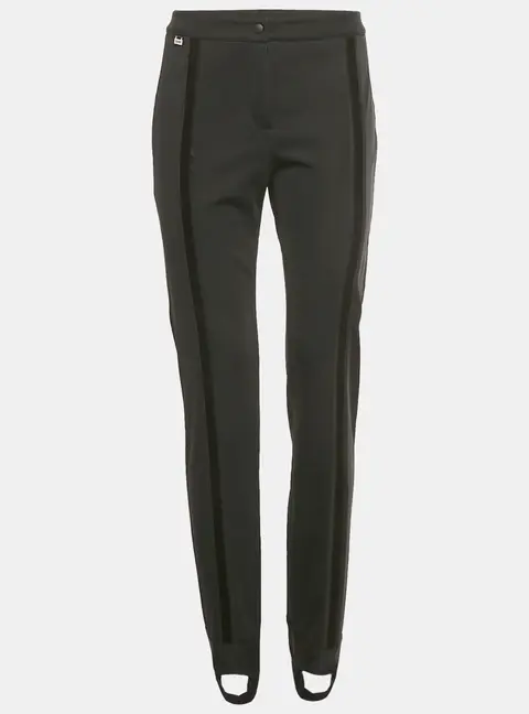 Fendi Black Velvet Trim Jersey Stirrup Pants S
