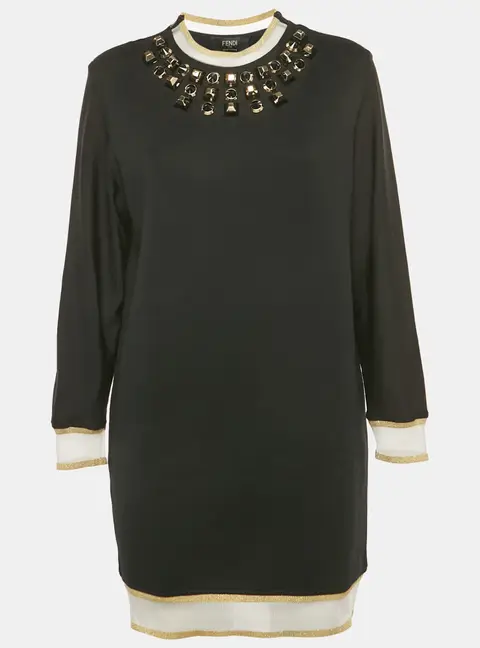 Fendi Blue Crepe Mini Dress L