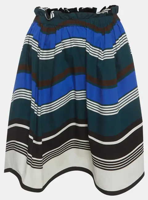 Fendi  Multicolor Printed Cotton Knee Length Skirt S