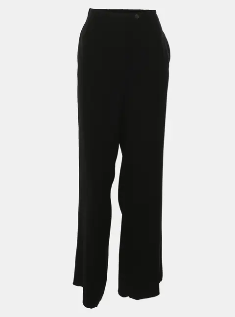 Fendi Black Jersey Wide Leg Pants M