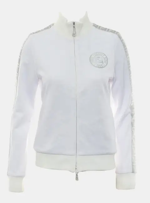 Fendi Metallic FF Zip Up Jacket