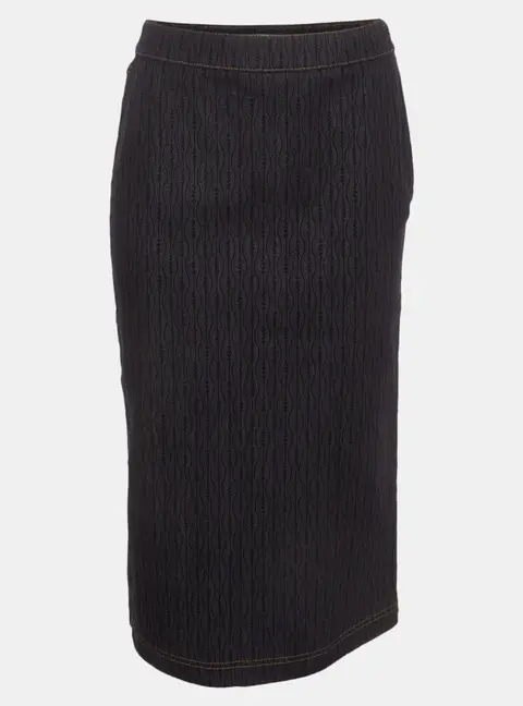 Fendi Blue Jacquard Pencil Midi Skirt S
