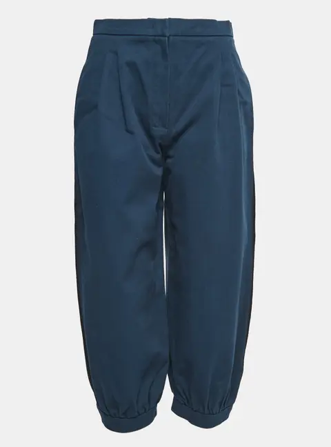 Fendi Navy Blue Cotton Balloon-Leg Trousers M