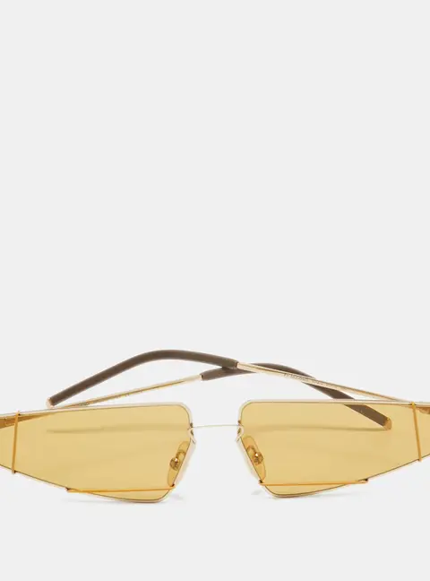 Fendi Yellow FFM0054/S Geometric Sunglasses