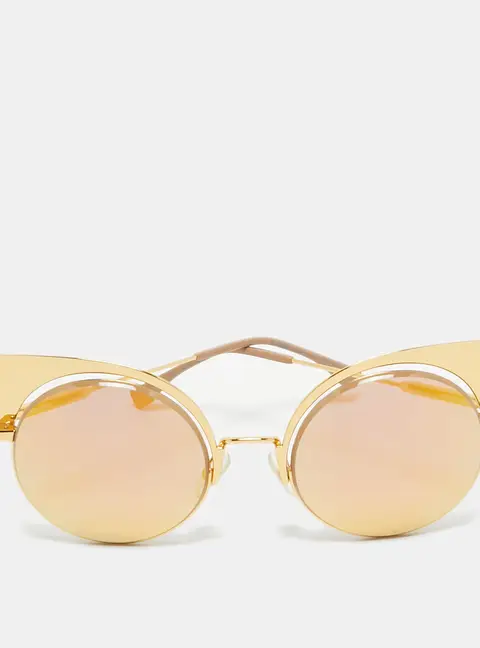 Fendi Gold  FF 0177/S Mirror Ca Eye Sunglasses