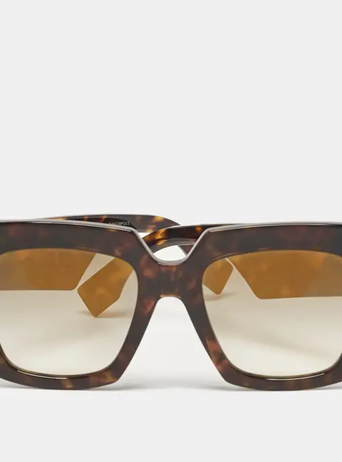 Fendi Havana/Grey Gradient FF0263/S Facets Square Sunglasses