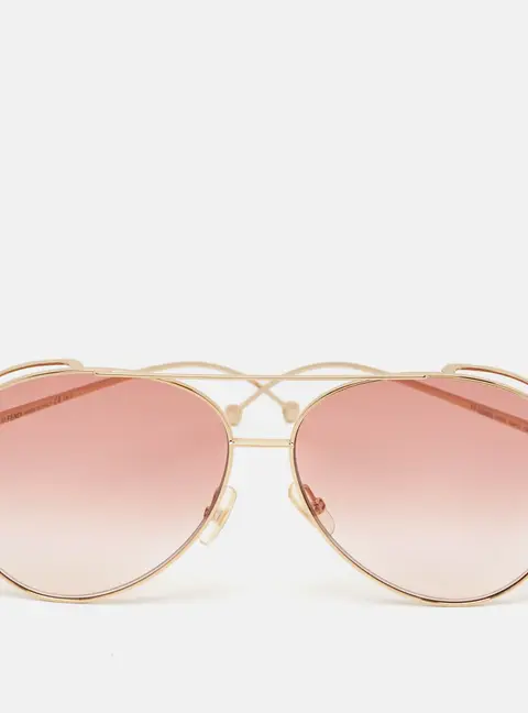 Fendi Pink/Gold Gradient FF0286/S Aviator Sunglasses