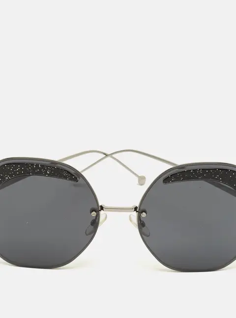 Fendi Black FF 0358/S Rimless Round Sunglasses