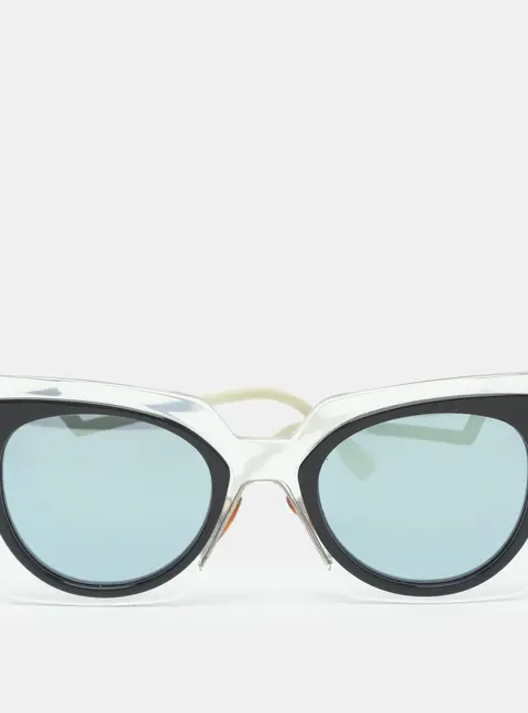 Fendi FF0117/S Blue and Transparent Cat Eye Mirror Sunglasses