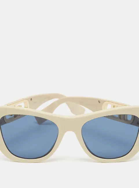 Fendi Cream/Blue FE40064I Frame Cat Eye Sunglasses