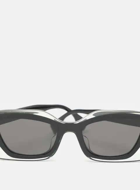 Fendi Black Acetate FE40034U Rectangular Sunglasses