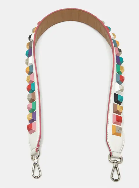 Fendi Studded Strap You Multicolor Leather Shoulder Bag Strap
