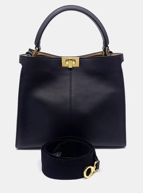 Fendi Peekaboo X-Light Black Leather Medium (8BN310)