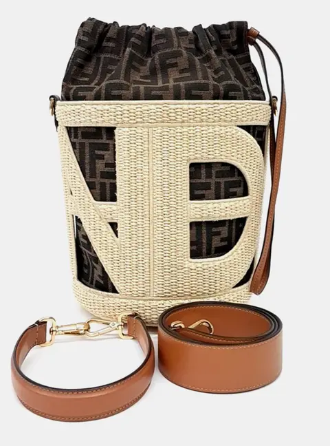 Fendi FF Step Out Bucket Bag Medium (8BT364)