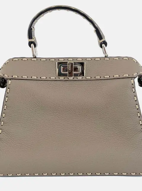 Fendi Peekaboo ISeeU Small Etoupe Selleria bag