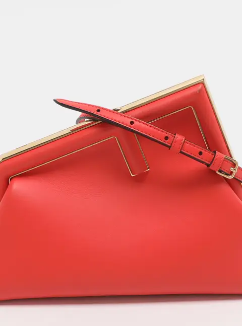 Fendi Fendi First Small Red Leather Clutches