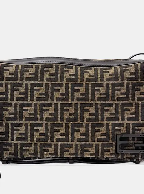 Fendi Brown Fabric Zucca Simply Shoulder Bag Medium (8BR829)