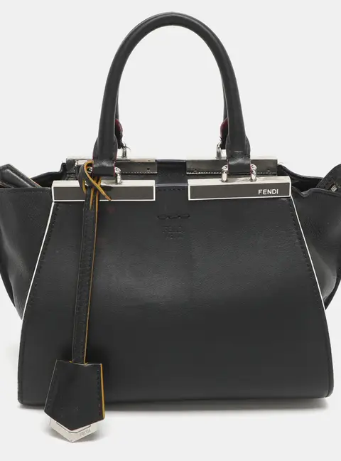 Fendi 3Jours Petite Black Leather Tote