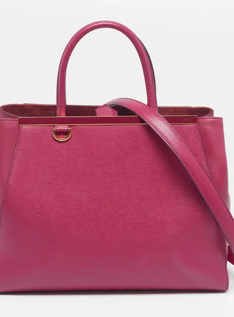 Fendi 2Jours  Medium Fuchsia Leather Tote