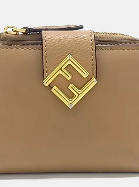 Fendi 8M0490 Bifold Wallet Brown Leather Wallet Bag