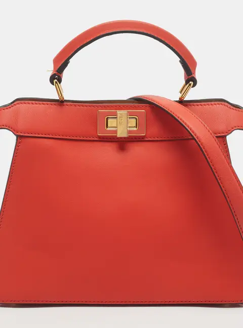 Fendi Peekaboo Iseeu Small Bicolor Leather Top Handle Bag