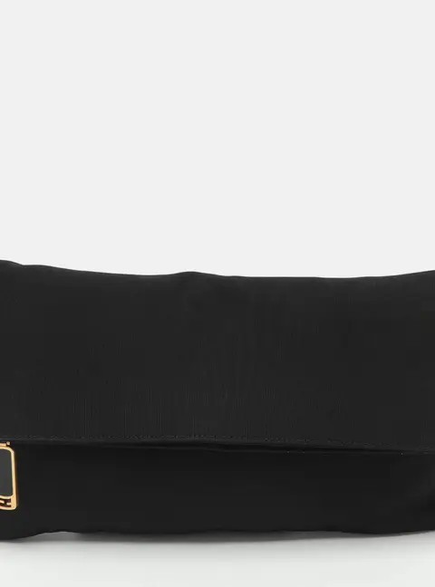 Fendi Black Fabric Fold Over Clutch