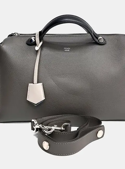 Fendi Grey Leather By The Way Bag Large