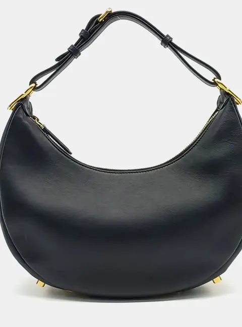 Fendi Black Leather Graphi Bag Small