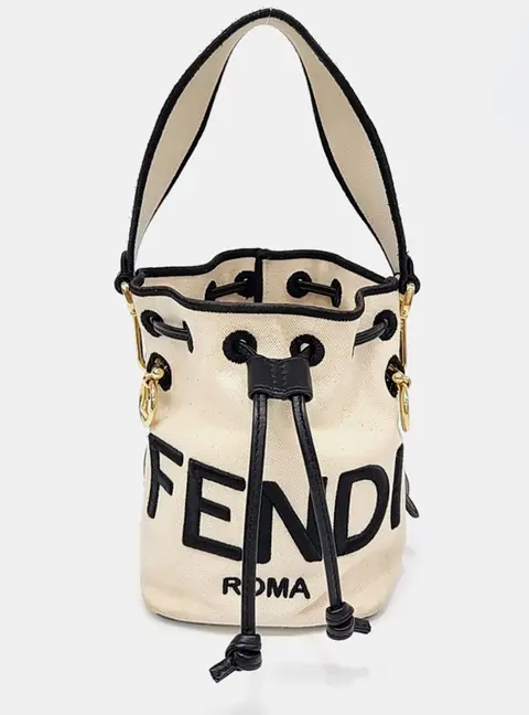 Fendi Multicolor Fabric Montrejo Mini Bucket Bag (8BS010)