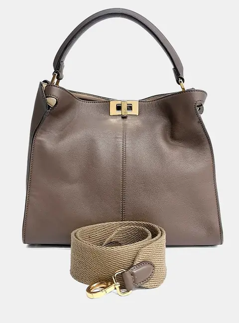 Fendi Brown Leather Peekaboo X-Light Medium (8BN310)