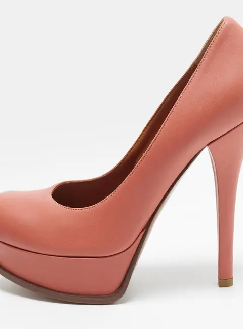 Fendi Fendista Size 39 Pink Leather Platform Pumps