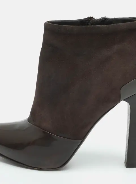 Fendi Size 36 Brown Leather and Suede Booties