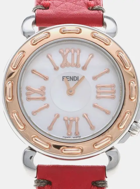 Fendi Selleria 80000M White Stainless Steel Quartz Women's Wristwatch 37mm