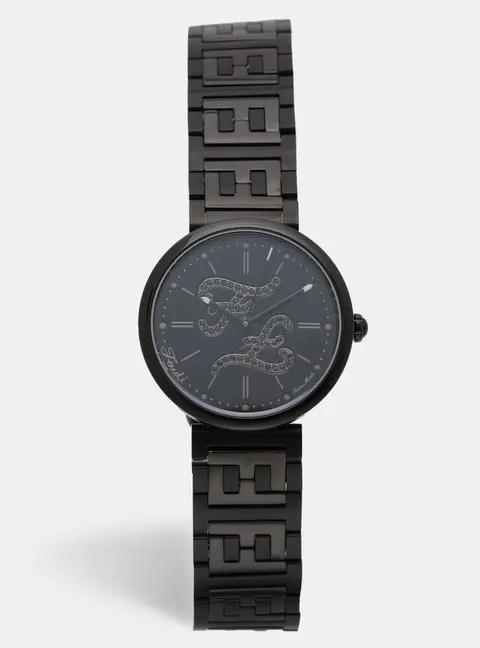 Fendi Stainless Steel Diamond Women's Wristwatch 29 mm