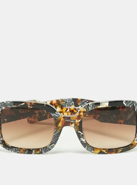 Flatlist Brown Gradient 006 FL 623 Tishkoff Safari Square Sunglasses
