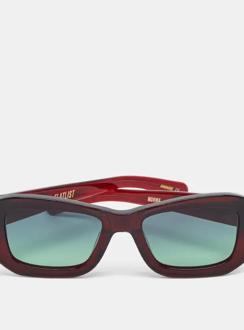 Flatlist Burgundy Gradient 012 FL 029 Norma Rectangle Sunglasses