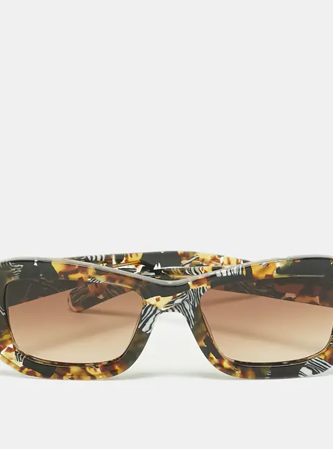 Flatlist Brown Gradient 012 FL 623 Norma Saffari Rectangle Sunglasses