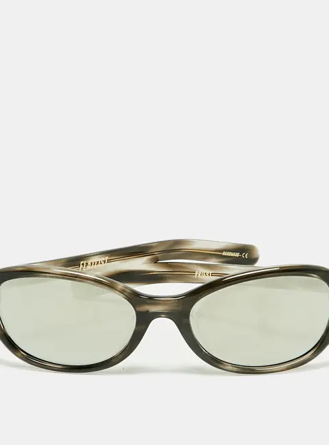 Flatlist Grey/Green Mirrored 017 FL 197 Priest Cat Eye Sunglasses