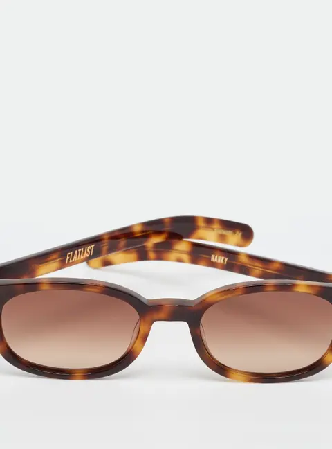 Flatlist Tortoise Brown 004 FL 697 Hanky Oval Sunglasses