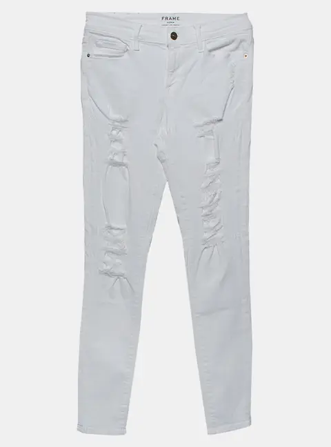 Frame White Denim Le Skinny de Jeanne Jeans M