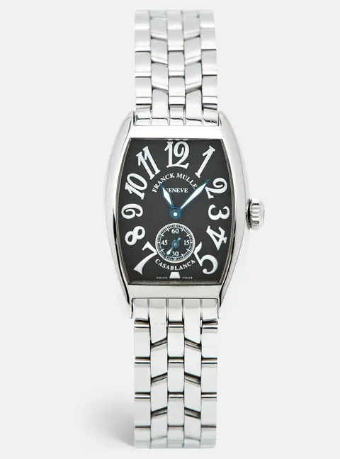 Franck Muller Casablanca 1750S6 Manual Winding Black Dial Stainless Steel Women's Wristwatch 25 mm