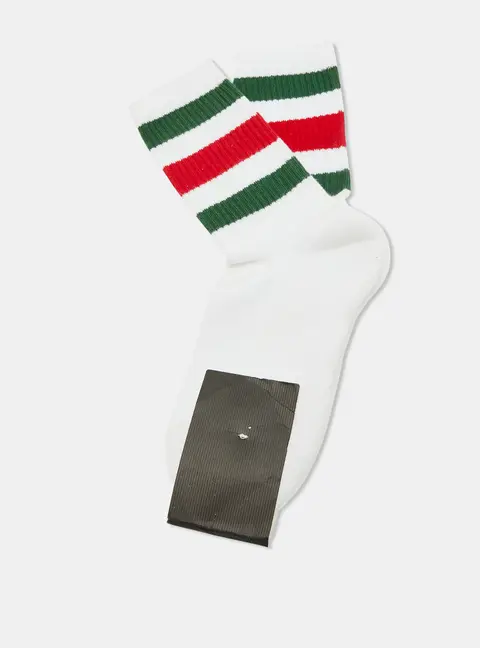 Gucci White Web Cotton Socks 18-20cm