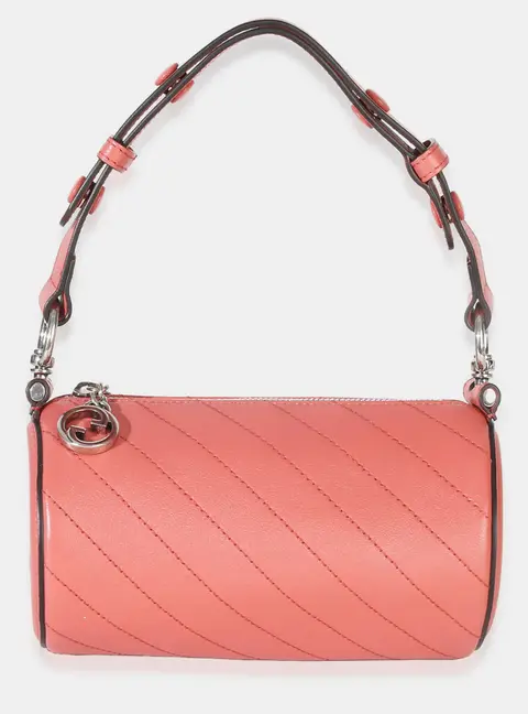 Gucci Pink Diagonal Quilted Calfskin Mini Blondie Barrel Bag