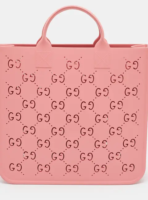 Gucci Pink GG Rubber Tote