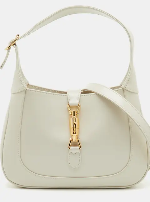 Gucci Jackie 1961 Small Off White Leather Shoulder Bag