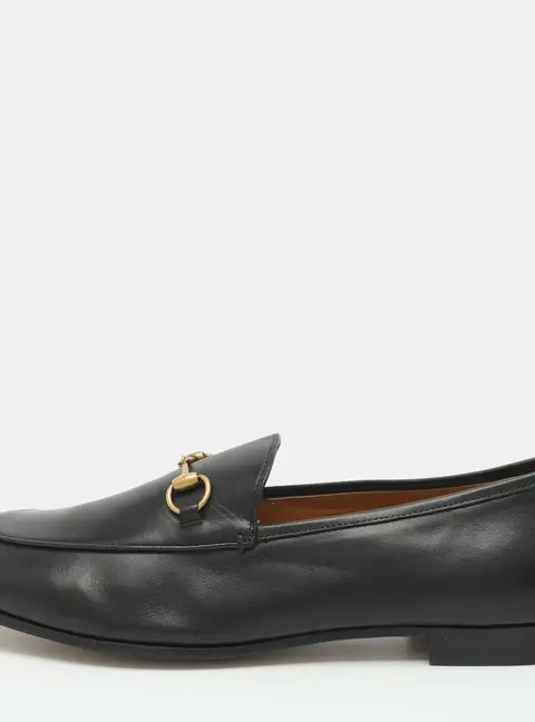 Gucci Jordan Size 41 Black Leather Loafers