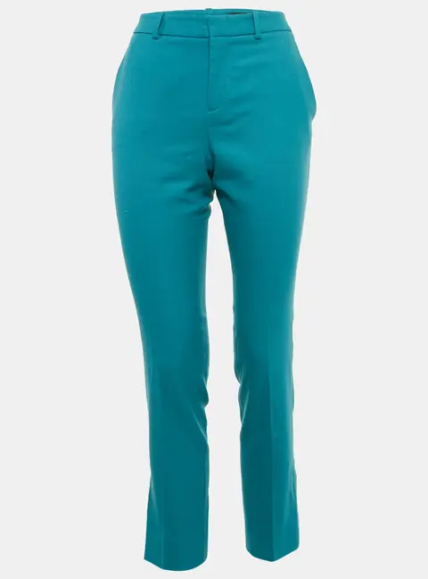 Gucci Wool Teal Blue Wool Trousers S